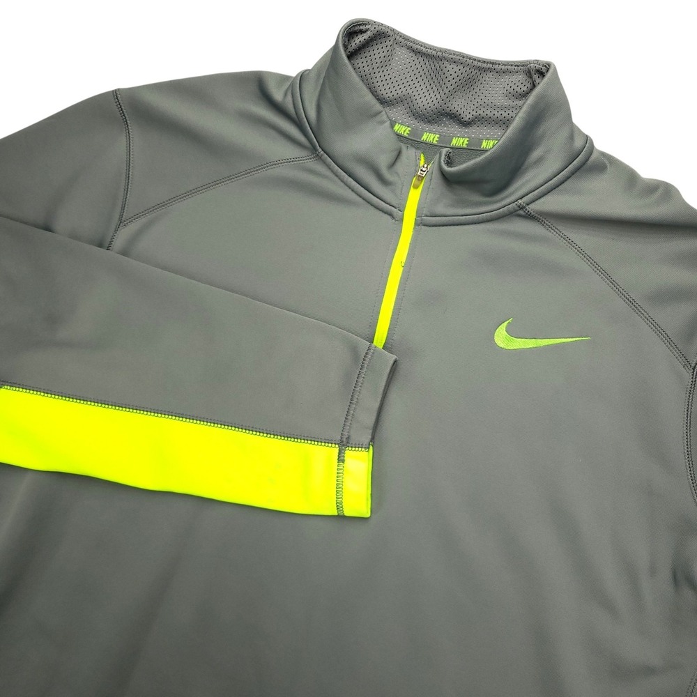Nike Therma-FIT Pullover Mens 2XL Gray 1/4 Zip Long Sleeve Running Top Athletic